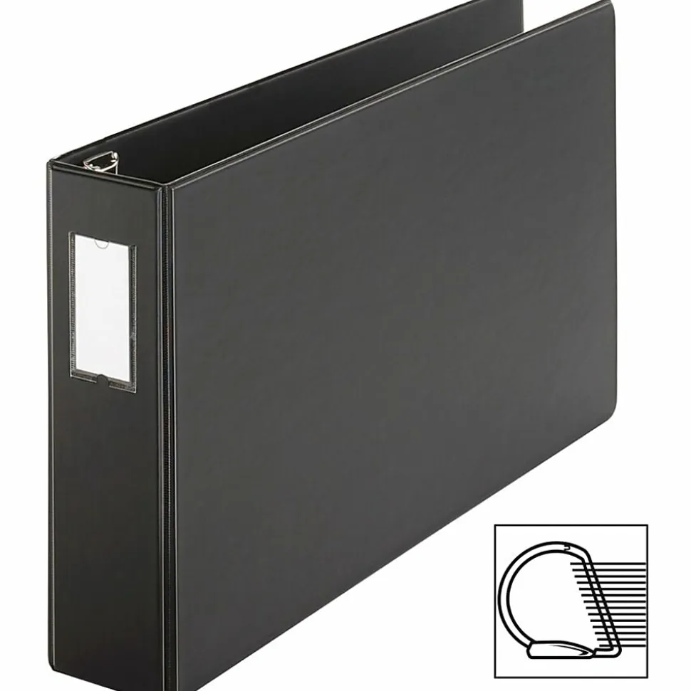 Cardinal® EasyOpen™ Tabloid Reference 3-Ring Binder, 3" Slant Rings, Black
