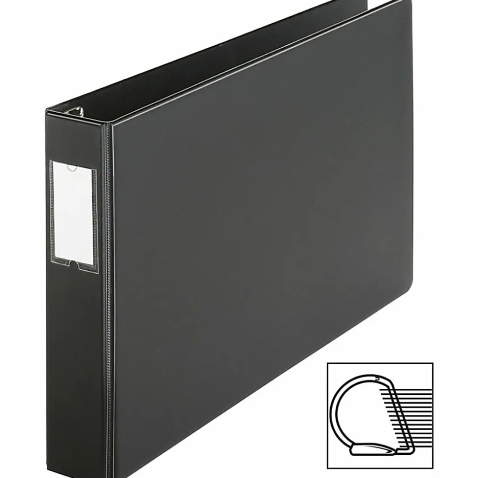 Cardinal® EasyOpen™ Tabloid Reference 3-Ring Binder, 2" Slant Rings, Black