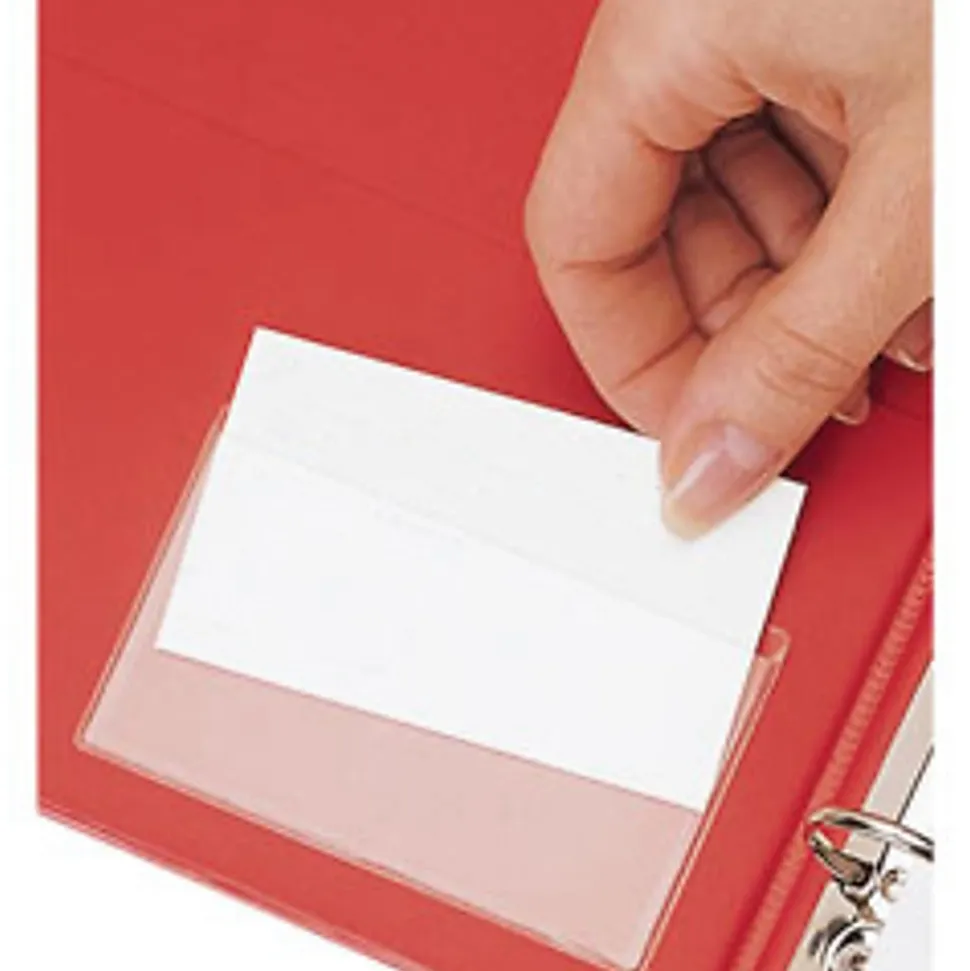 Cardinal® HOLDit!® Business Card Pockets, Top Loading, 3 3/4" x 2 3/8", Pack Of 10