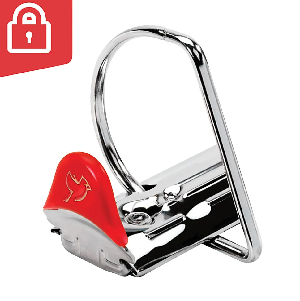 Cardinal Treated ClearVue™ Locking 3-Ring Binder, 4" D-Rings, 52% Recycled, White