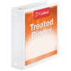 Cardinal Treated ClearVue™ Locking 3-Ring Binder, 2" Round Rings, 52% Recycled, White