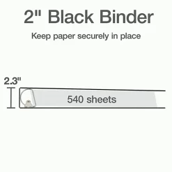 Cardinal® XtraLife™ Locking Slant-D® Ring 3-Ring Binder, 2" D-Rings, Black
