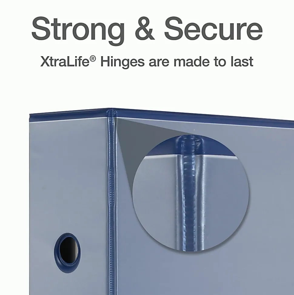 Cardinal® XtraLife™ Locking Slant-D® Ring 3-Ring Binder, 5" D-Rings, Blue