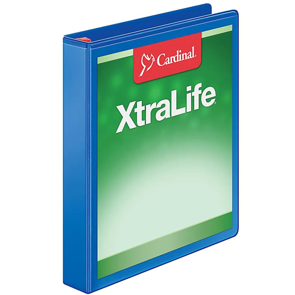 Cardinal® XtraLife™ Locking Slant-D® Ring 3-Ring Binder, 1" D-Rings, Blue