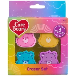 Care Bears Licensed Eraser Set, 1-1/4" x 1-1/4", Set of 4 Erasers
