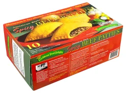 Caribbean Food Delights Jamaican-Style Spicy Beef Empanadas, Box Of 10 Empanadas