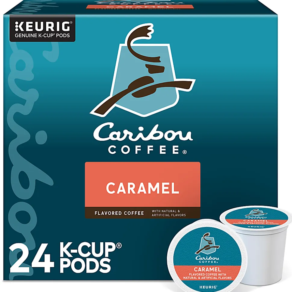 Caribou Coffee® Single-Serve Coffee K-Cup®, Caramel Hideaway, Carton Of 24