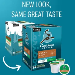 Caribou Coffee® Single-Serve Coffee K-Cup® Pods, Decaffeinated, Caribou Blend, Carton Of 24