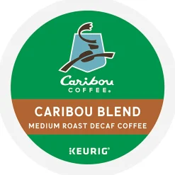 Caribou Coffee® Single-Serve Coffee K-Cup® Pods, Decaffeinated, Caribou Blend, Carton Of 24
