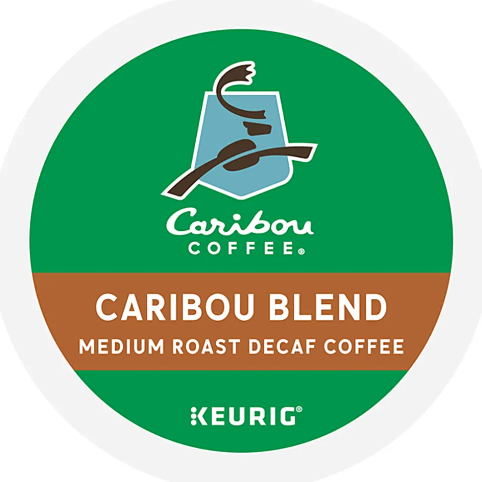 Caribou Coffee® Single-Serve Coffee K-Cup® Pods, Decaffeinated, Caribou Blend, Carton Of 24