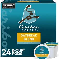 Caribou Coffee® Single-Serve Coffee K-Cup® Pods, Daybreak Morning Blend, Carton Of 24