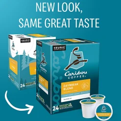 Caribou Coffee® Single-Serve Coffee K-Cup® Pods, Daybreak Morning Blend, Carton Of 24