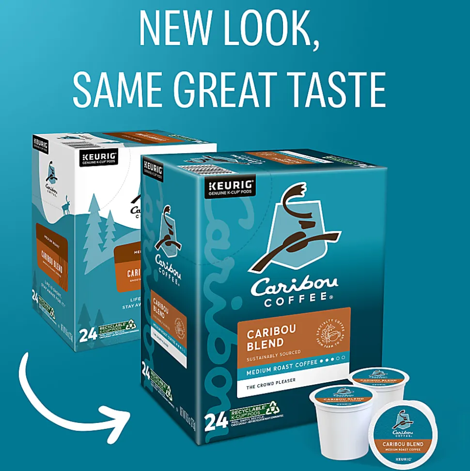 Caribou Coffee® Single-Serve Coffee K-Cup® Pods, Caribou Blend, Carton Of 24