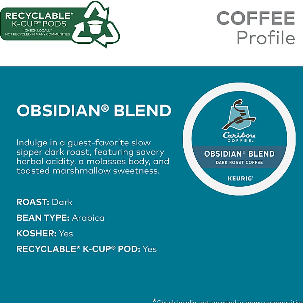 Caribou Coffee® Single-Serve Coffee K-Cup® Pods, Caribou Blend, Carton Of 24