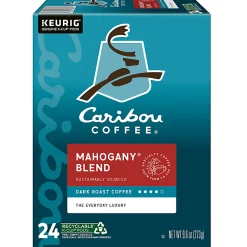 Caribou Coffee® Single-Serve Coffee K-Cup® Pods, Mahogany, Carton Of 24