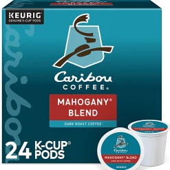 Caribou Coffee® Single-Serve Coffee K-Cup® Pods, Mahogany, Carton Of 24