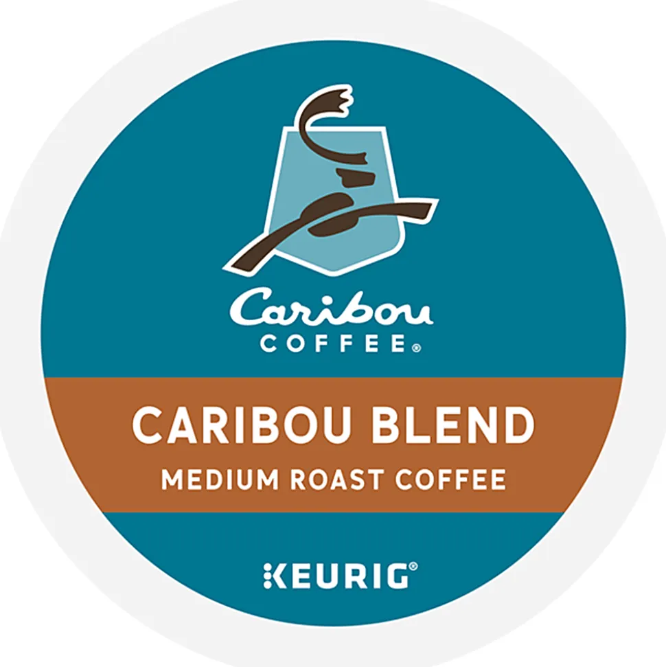 Caribou Coffee® Single-Serve Coffee K-Cup®, Caribou Blend, 96 Count (4 Packs of 24)