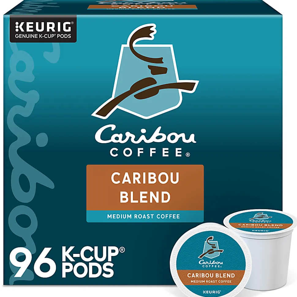 Caribou Coffee® Single-Serve Coffee K-Cup®, Caribou Blend, 96 Count (4 Packs of 24)