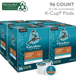Caribou Coffee® Single-Serve Coffee K-Cup®, Caribou Blend, 96 Count (4 Packs of 24)