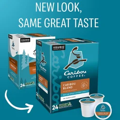 Caribou Coffee® Single-Serve Coffee K-Cup®, Caribou Blend, 96 Count (4 Packs of 24)
