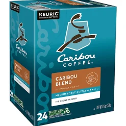 Caribou Coffee® Single-Serve Coffee K-Cup®, Caribou Blend, 96 Count (4 Packs of 24)