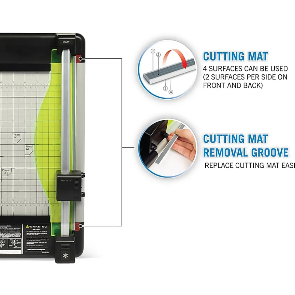 Carl® DC-210 Heavy-Duty Rotary Paper Trimmer, 12"