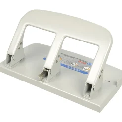 CARL HC340 Medium-Duty 3-Hole Punch, Gray