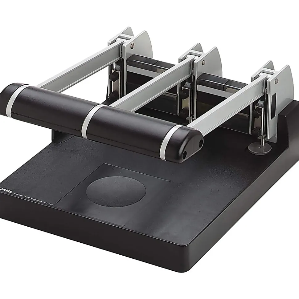 CARL XHC-150 Heavy-Duty 3-Hole Punch, Silver/Blue