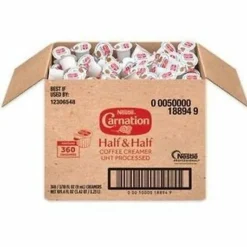 Carnation Half-And-Half Liquid Coffee Creamer, Original Flavor, 0.3 Oz Single Serve, 360/Pack