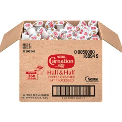 Carnation Half-And-Half Liquid Coffee Creamer, Original Flavor, 0.3 Oz Single Serve, 360/Pack