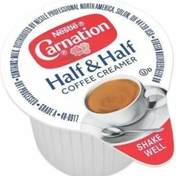 Carnation Half-And-Half Liquid Coffee Creamer, Original Flavor, 0.3 Oz Single Serve, 360/Pack