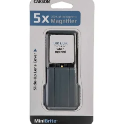 CARSON MiniBrite Pocket LED Magnifier, 5x