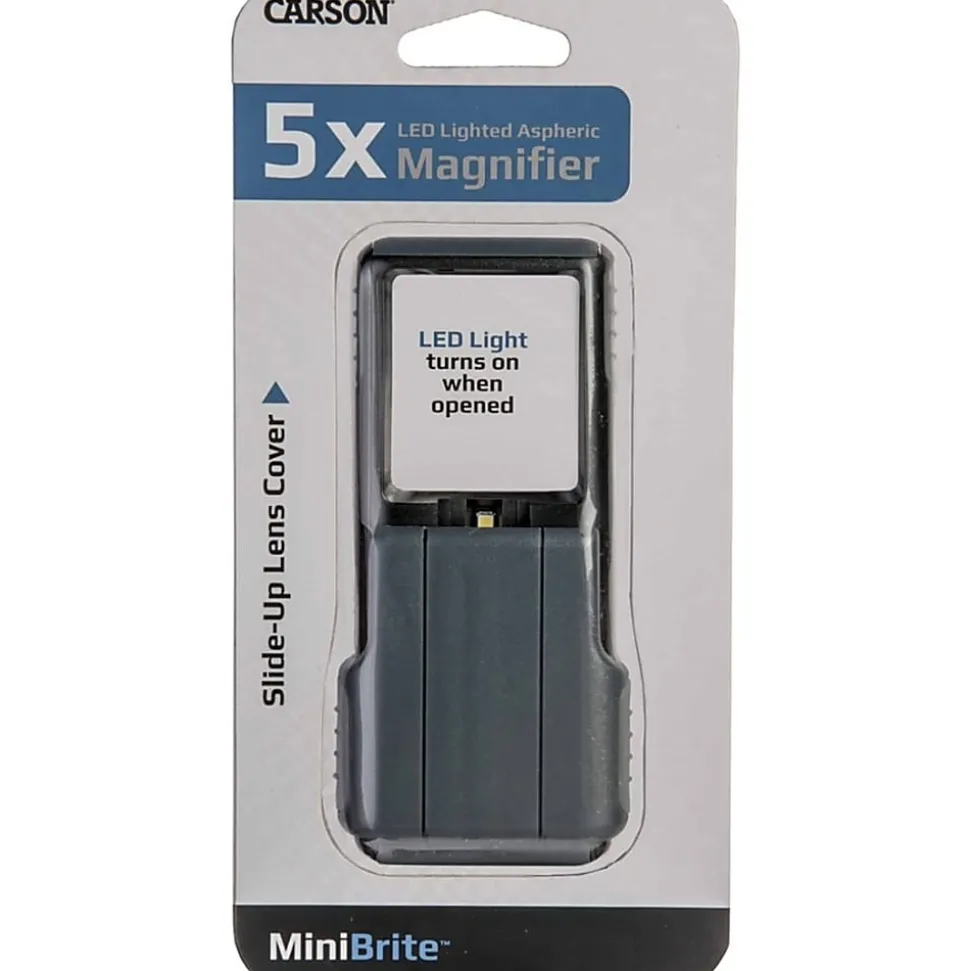 CARSON MiniBrite Pocket LED Magnifier, 5x