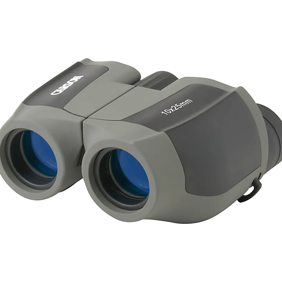 CARSON ScoutPlus 10x 25mm Compact Porro Prism Binoculars, Gray, 1