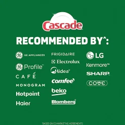 Cascade Complete Gel Dishwasher Detergent, 120 Oz, Fresh Scent, Green