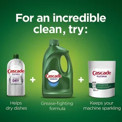 Cascade Complete Gel Dishwasher Detergent, 120 Oz, Fresh Scent, Green