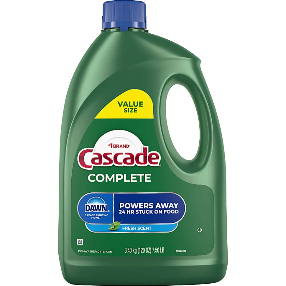 Cascade Complete Gel Dishwasher Detergent, 120 Oz, Fresh Scent, Green