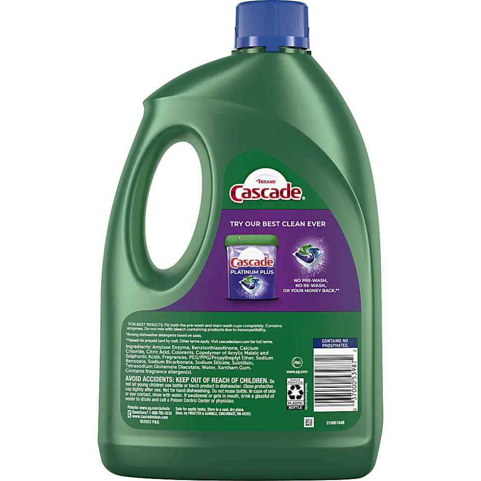 Cascade Complete Gel Dishwasher Detergent, 120 Oz, Fresh Scent, Green