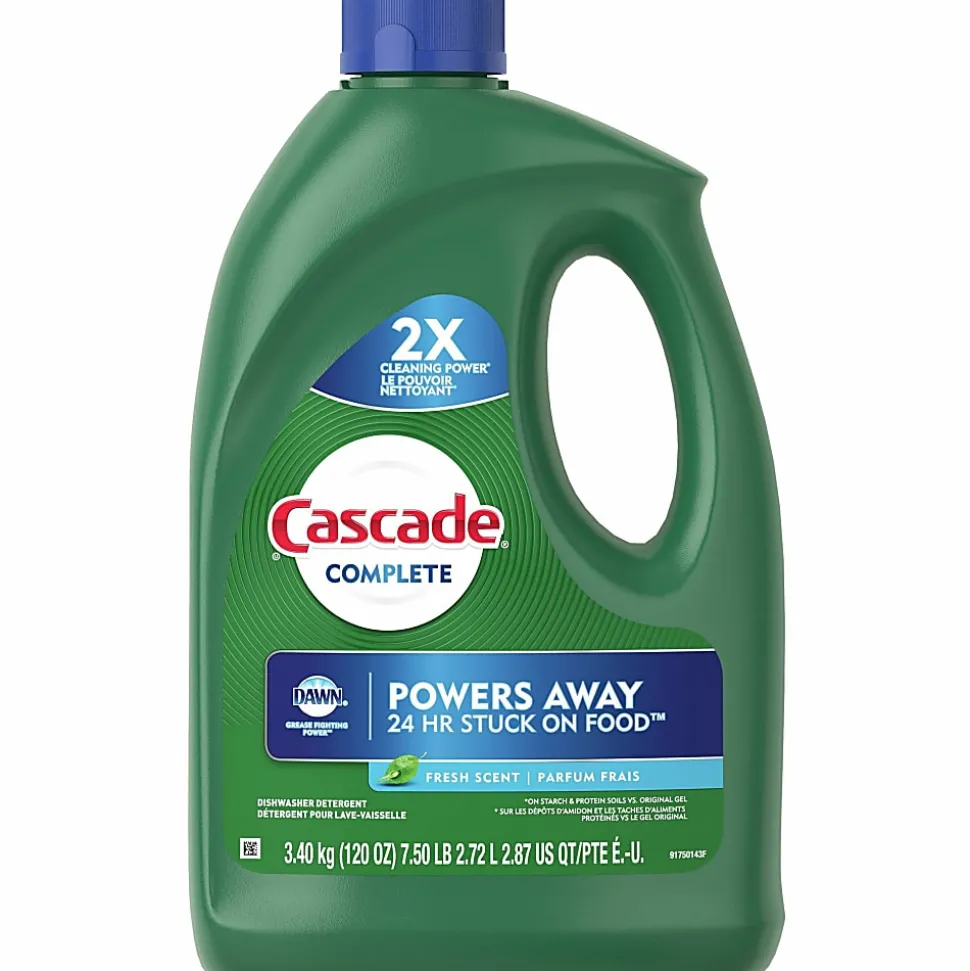 Cascade Complete Gel Dishwasher Detergent, 120 Oz, Fresh Scent, Green