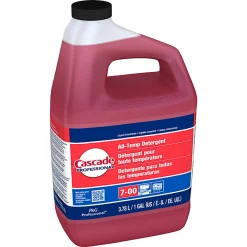 Cascade Professional All-Temperature Rinse Aid Detergent, Closed Loop, 1 Gallon, Red, Case Of 2