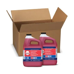 Cascade Professional All-Temperature Rinse Aid Detergent, Closed Loop, 1 Gallon, Red, Case Of 2
