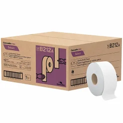 Cascades PRO Select Jumbo Roll 1-Ply Bathroom Tissue, 2000’, 100% Recycled, White, Pack Of 12 Rolls