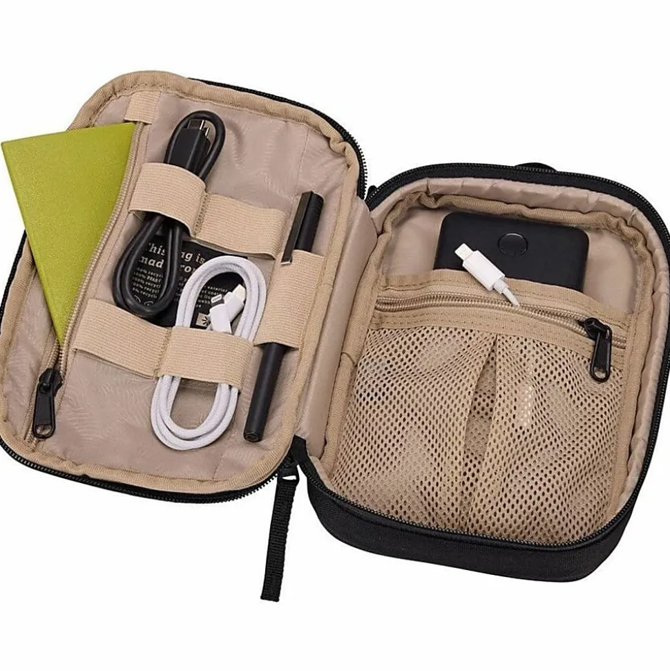 Case Logic Polyester Invigo Medium Electronic Case, 9-3/4”H x 5-15/16”W x 2-13/16”D, 73% Recycled, Black