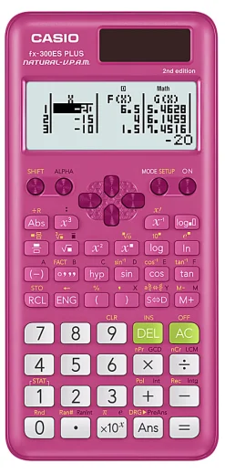 Casio® fx-300ES PLUS Natural-V.P.A.M. 2nd Edition Scientific Calculator, Pink, FX-300ESPLS2-PK
