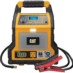 CAT Power Station With 1,200-Peak-Amp Jump Starter, Tire Compressor and Power Inverter, Black/Yellow, CJ1000DXT