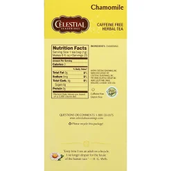 Celestial Seasonings Caffeine Free Chamomile Herbal Tea Bags, 1.5 Oz, Total Qty 25