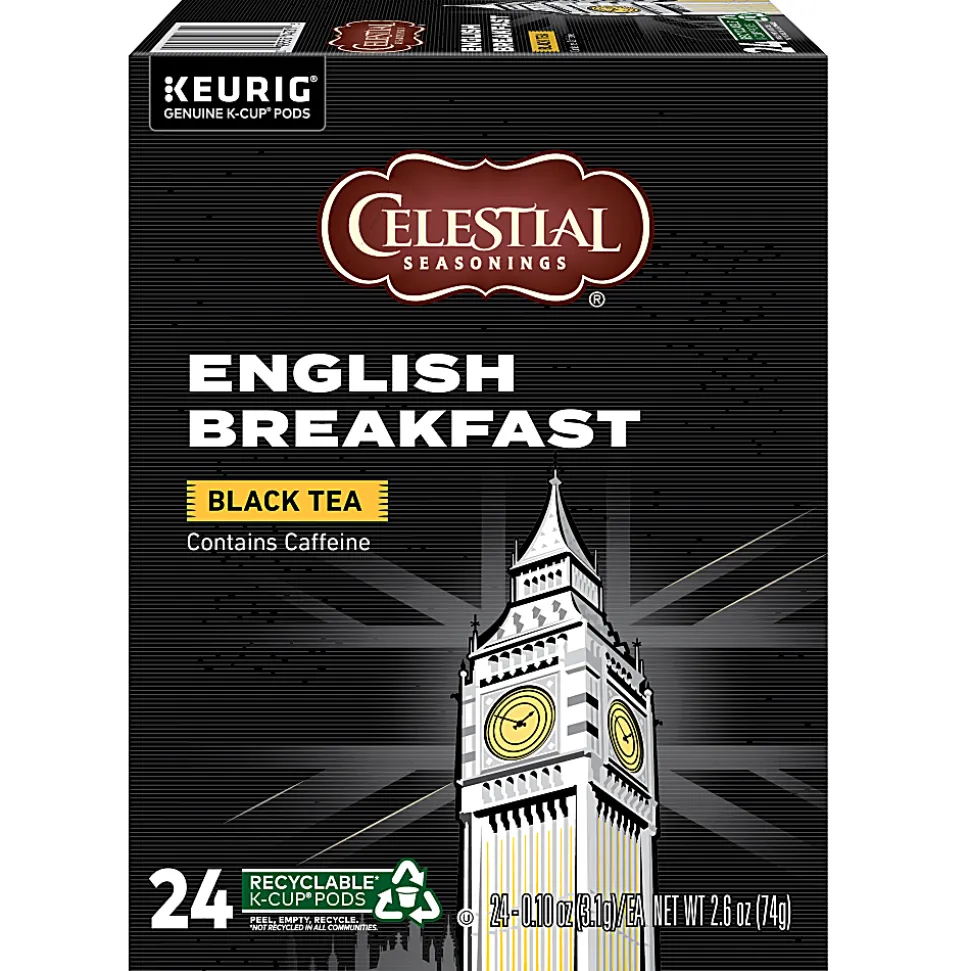 Celestial Seasonings® English Breakfast Tea Single-Serve K-Cup®, Carton Of 96