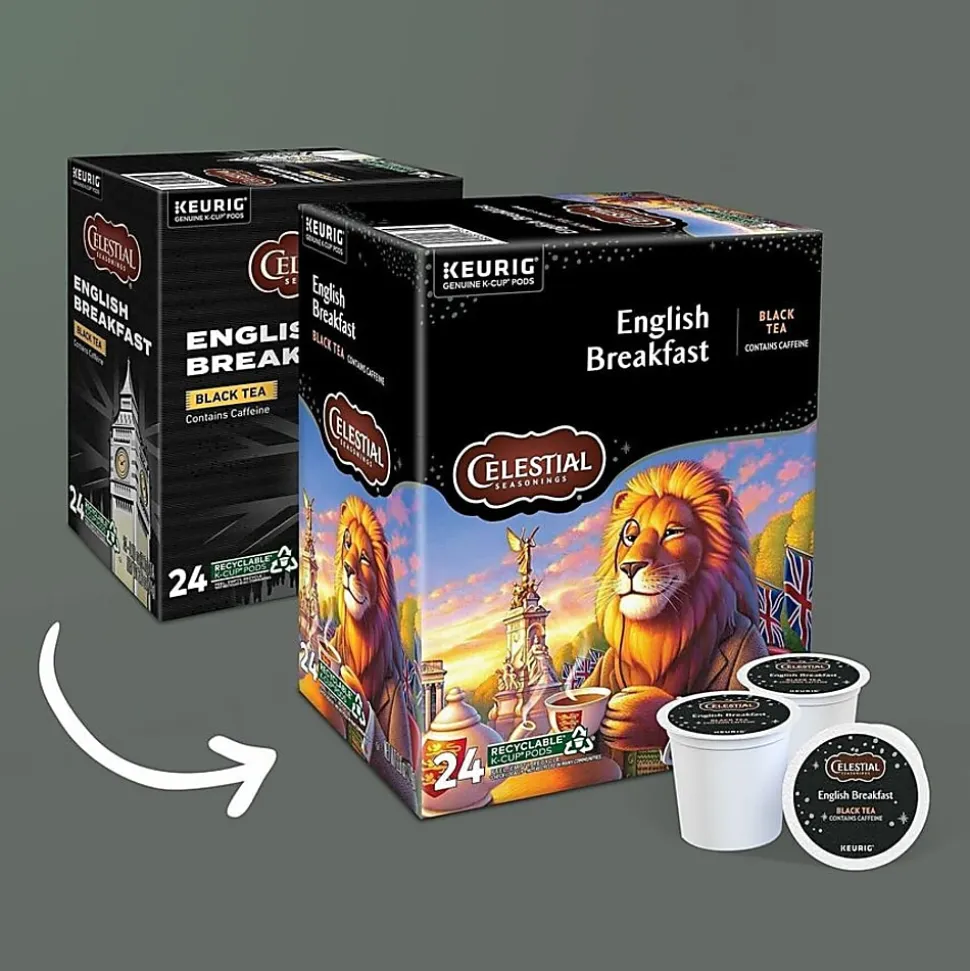 Celestial Seasonings® English Breakfast Tea Single-Serve K-Cup®, Carton Of 96