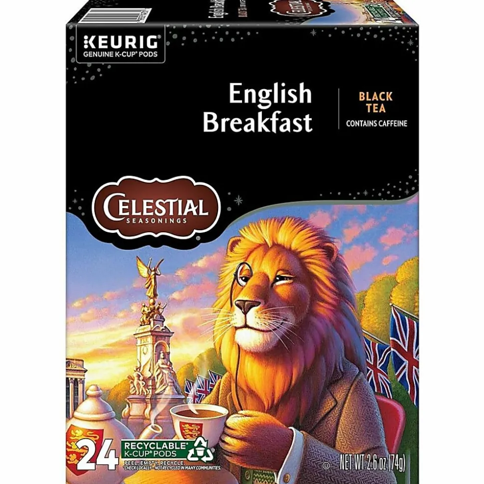 Celestial Seasonings® English Breakfast Tea Single-Serve K-Cup®, Carton Of 96