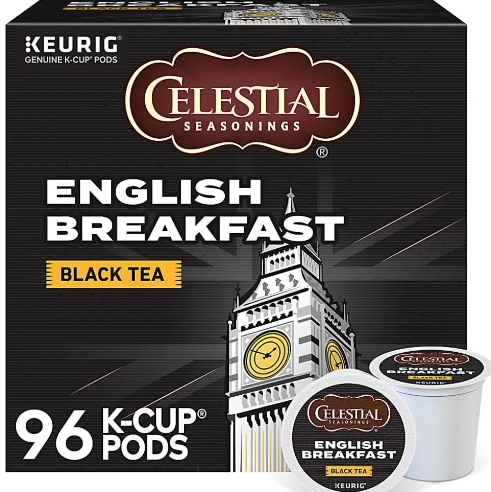 Celestial Seasonings® English Breakfast Tea Single-Serve K-Cup®, Carton Of 96